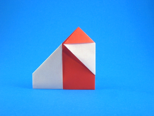 Origami Santa Claus by Eiji Tsuchito. Folded from a square of origami paper by Gilad Aharoni on giladorigami.com