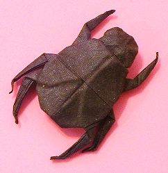 Origami Scarab by Alfredo Giunta. Folded by Gilad Aharoni on giladorigami.com