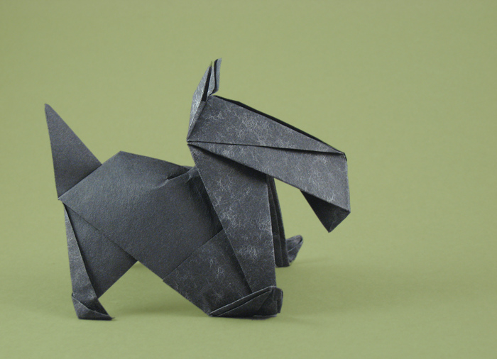 Origami Scottie by Stephen Weiss. Folded by Gilad Aharoni on giladorigami.com