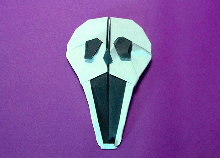 Origami Scream! by Quentin Trollip. Folded from a square of origami paper by Gilad Aharoni on giladorigami.com