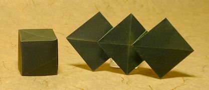 Origami Cube by John Montroll. Folded from a $ proportioned retangle of vellum by Gilad Aharoni on giladorigami.com