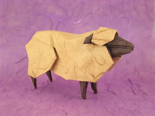 Origami Sheep by Hideo Komatsu. Folded by Gilad Aharoni on giladorigami.com
