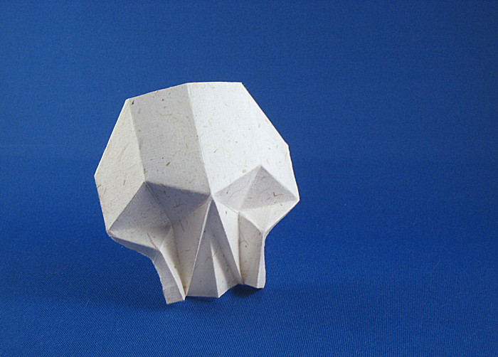 Origami Skull by Kunihiko Kasahara. Folded by Gilad Aharoni on giladorigami.com