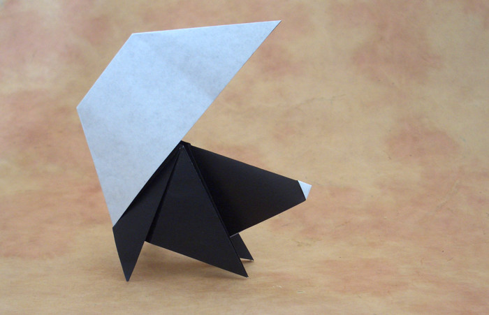 Origami Skunk by Nick Robinson. Folded by Gilad Aharoni on giladorigami.com