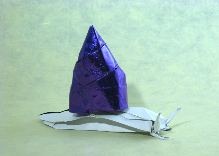 Origami Snail by Nguyen Hung Cuong. Folded by Gilad Aharoni on giladorigami.com