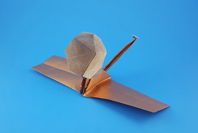 Origami Space probe by John Szinger. Folded from a square of Nicolas Terry's tissue-foil by Gilad Aharoni on giladorigami.com