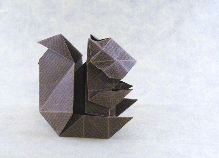 Origami Squirrel by Ryo Aoki. Folded by Gilad Aharoni on giladorigami.com