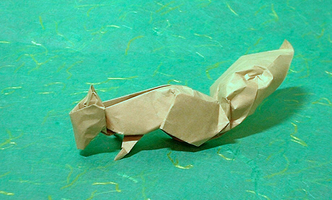 Origami Squirrel by Alfredo Giunta. Folded by Gilad Aharoni on giladorigami.com
