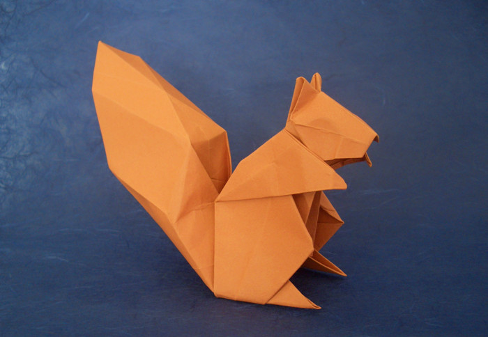 Origami Squirrel by Hideo Komatsu. Folded by Gilad Aharoni on giladorigami.com