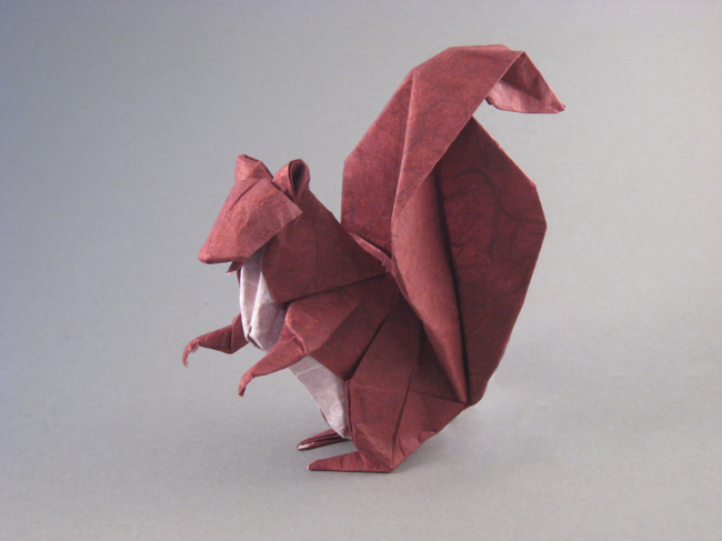 Origami Squirrel by Michael G. LaFosse. Folded by Gilad Aharoni on giladorigami.com