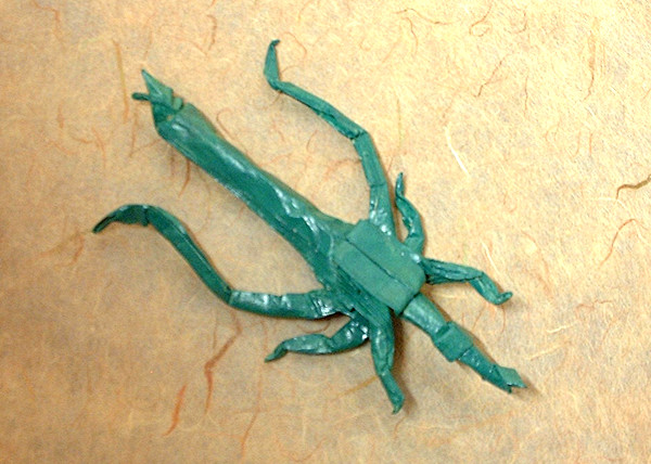 Origami Stick insect by Manuel Sirgo. Folded by Gilad Aharoni on giladorigami.com