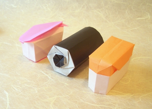 Origami Sushi by Makoto Yamaguchi. Folded by Gilad Aharoni on giladorigami.com