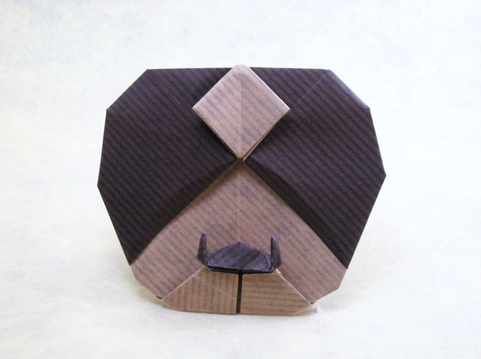 Origami Turk by Peter Budai. Folded from a square of Kraft paper by Gilad Aharoni on giladorigami.com