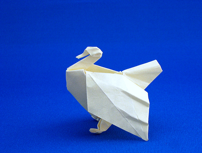 Origami Turkey by Jozsef Zsebe. Folded by Gilad Aharoni on giladorigami.com