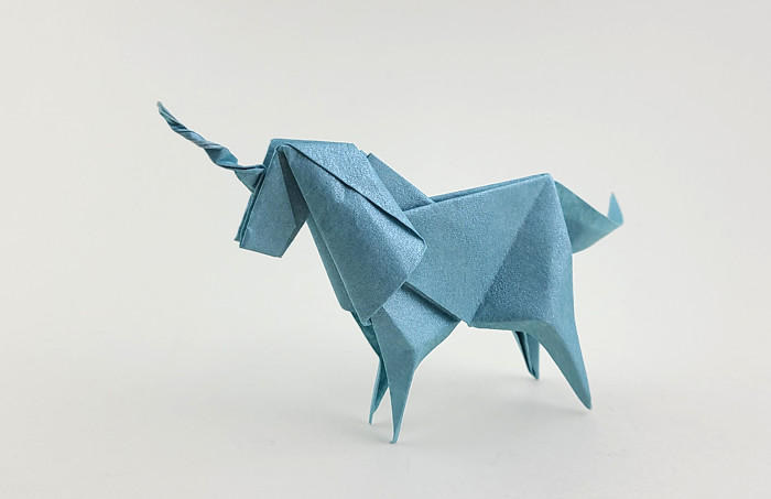 Origami Unicorn by Rob Snyder. Folded by Gilad Aharoni on giladorigami.com
