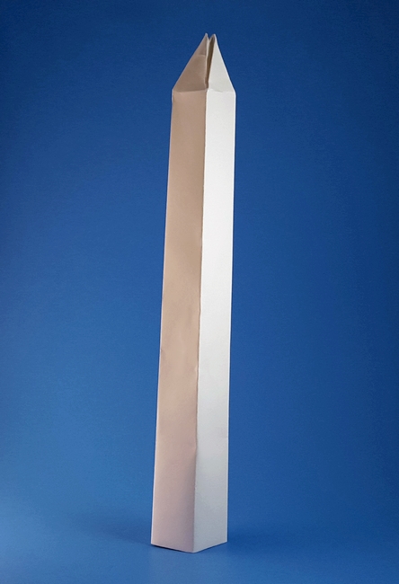 Origami The Washington Monument by Shuki Kato. Folded from a square of cardstock by Gilad Aharoni on giladorigami.com