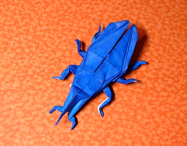 Origami Weevil by John Montroll. Folded by Gilad Aharoni on giladorigami.com