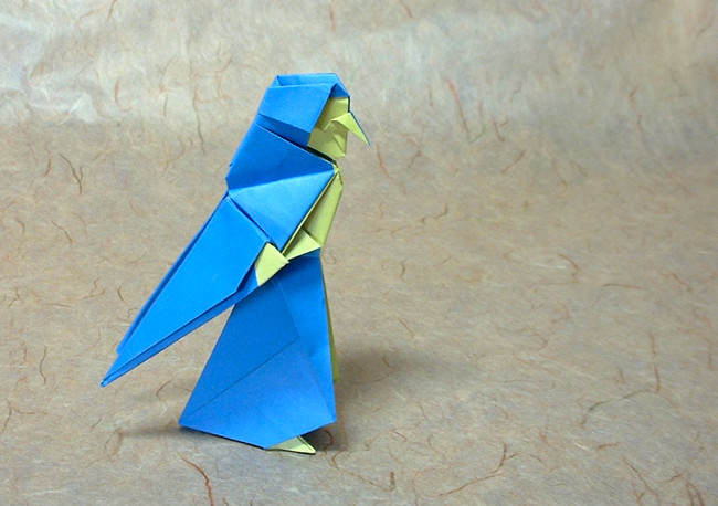 Origami Witch by Seiji Nishikawa. Folded from a square of duo origami paper by Gilad Aharoni on giladorigami.com