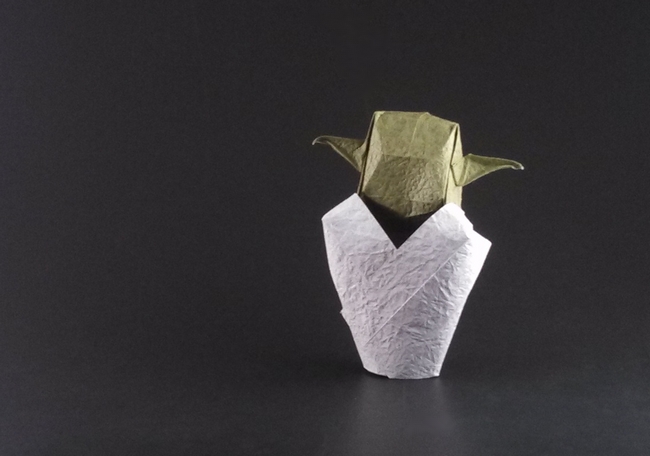 Origami Yoda by Tong Liu (G.T. Liu). Folded by Gilad Aharoni on giladorigami.com