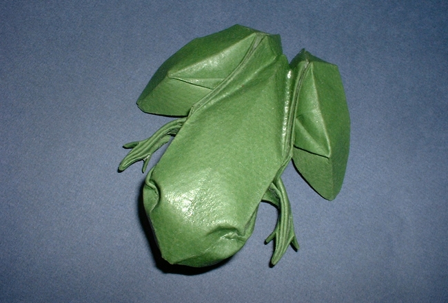 Origami Frog by David Derudas. Folded by Gilad Aharoni on giladorigami.com
