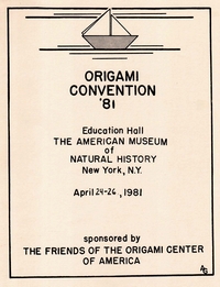 Origami USA Convention 1981 book cover