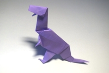 Origami Allosaurus by John Montroll on giladorigami.com