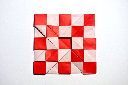 Origami Chessboard 5X5 by John Montroll on giladorigami.com