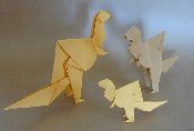 Origami Dinosaur by Miri Golan on giladorigami.com