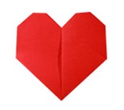 Origami 1 Pleat heart by Francis Ow on giladorigami.com