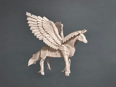 Origami Pegasus B4.0 by Satoshi Kamiya on giladorigami.com