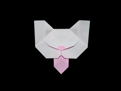 Origami Cat with tongue by Aoyagi Shoko on giladorigami.com