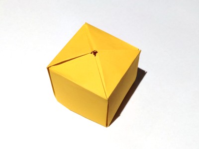 Origami Christmas box by John Montroll on giladorigami.com