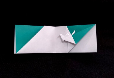 Origami Crane card by Tomoko Tanaka on giladorigami.com