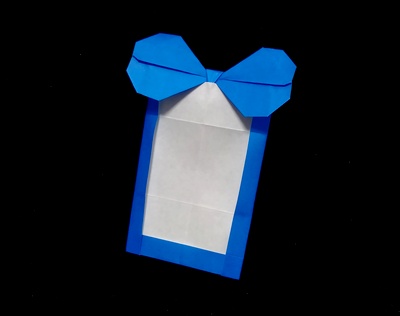 Origami Name-card with ribbon by Kawate Ayako on giladorigami.com