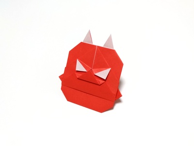 Origami Oni mask by Matsuno Yukihiko on giladorigami.com