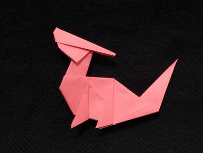 Origami Parasaurolophus by Niwa Taiko on giladorigami.com