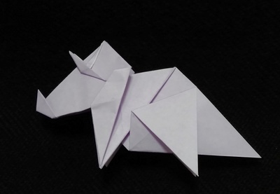 Origami Triceratops by Matsuno Yukihiko on giladorigami.com